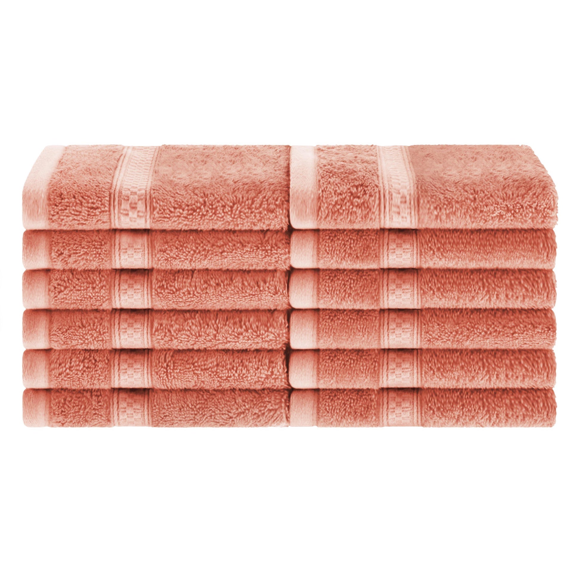 Rayon from Bamboo Ultra-Plush Heavyweight Assorted 12-Piece Towel Set - Salmon