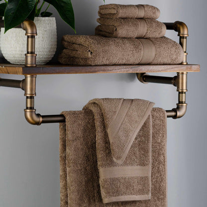 Modern Organic Solid 650 GSM 6- Pieces Towel SetModern Organic Solid 650 GSM 6- Pieces Towel Set - Taupe