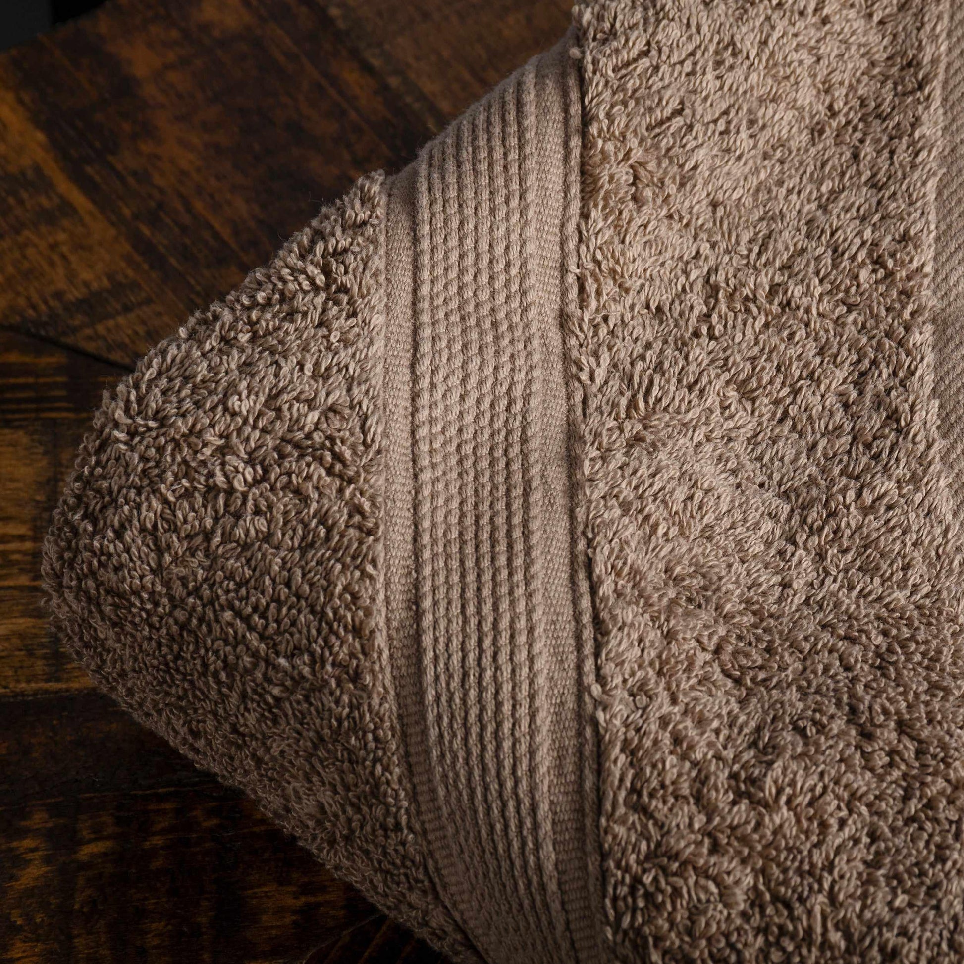 Modern Organic Solid 650 GSM 6- Pieces Towel Set - Taupe