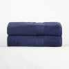 Modern Organic Solid 650 GSM 6- Pieces Bath Sheet Set -  Navy Blue