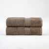Modern Organic Solid 650 GSM 6- Pieces Bath Sheet Set - Taupe