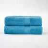 Modern Organic Solid 650 GSM 6- Pieces Bath Sheet Set - Turquoise