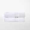 Modern Organic Solid 650 GSM 6- Pieces Bath Sheet Set - White