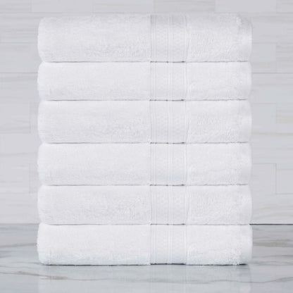Rayon from Bamboo Ultra-Plush Heavyweight 6 Piece Hand Towel Set