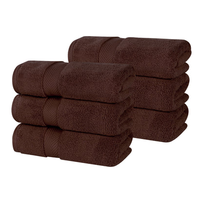 Zero Twist Cotton Solid Ultra-Soft Absorbent Hand Towel - Espresso