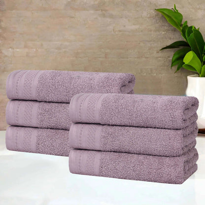 Honeycomb Textured Waffle Border Cotton Hand Towels, Set of 4