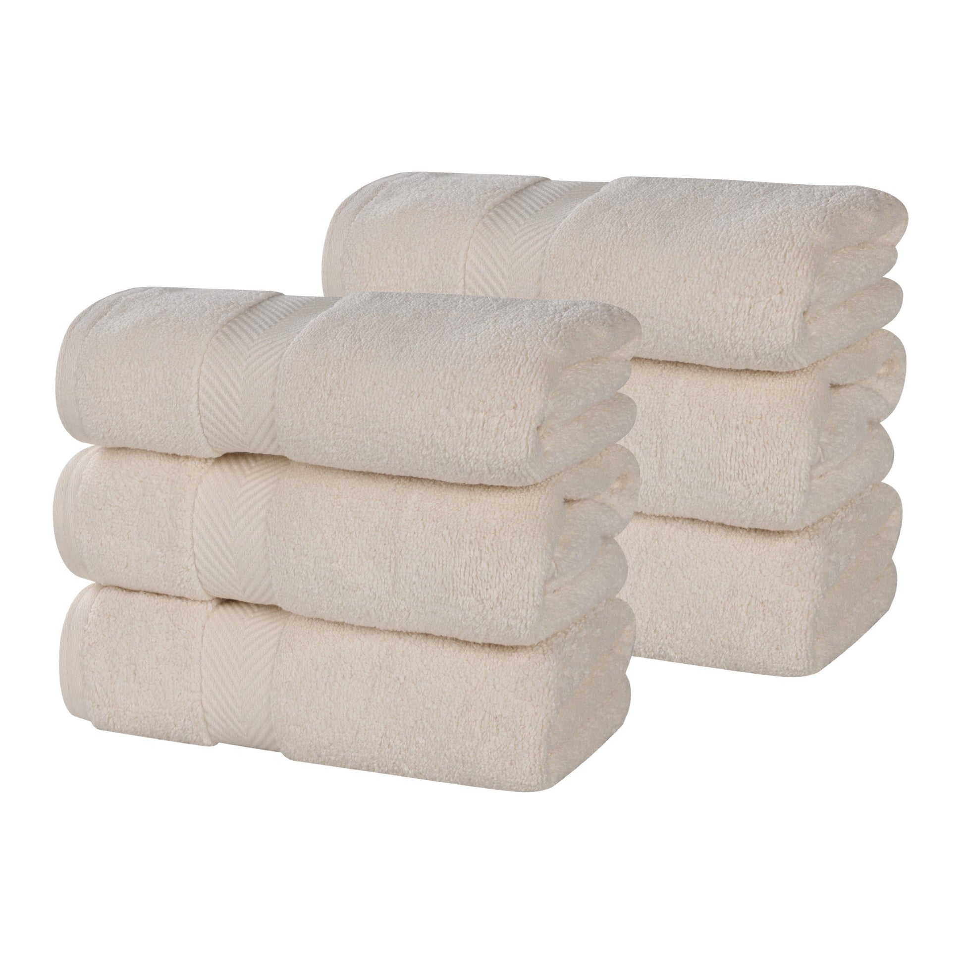 Zero Twist Cotton Solid Ultra-Soft Absorbent Hand Towel - Ivory