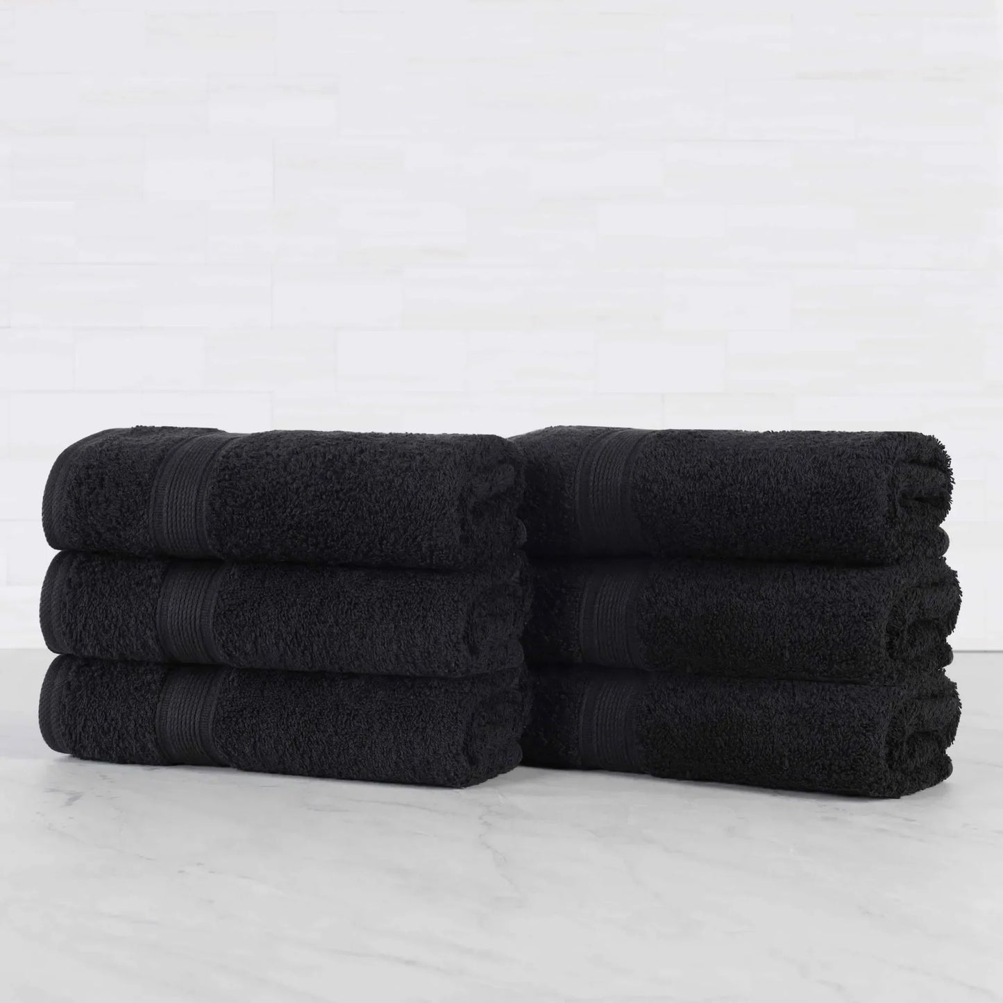 Oregon Organic Cotton Medium Weight Solid Hand Towel, Set of 6
