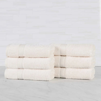 Oregon Organic Cotton Medium Weight Solid Hand Towel, Set of 6