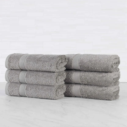 Oregon Organic Cotton Medium Weight Solid Hand Towel, Set of 6