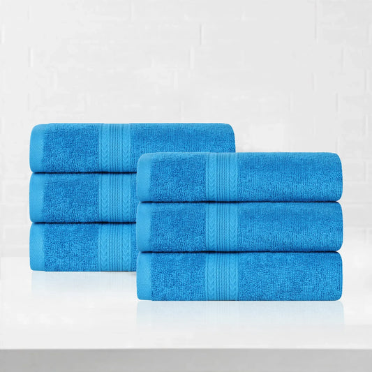 Eco-Friendly Ring Spun Cotton 6 Piece Hand Towel Set
