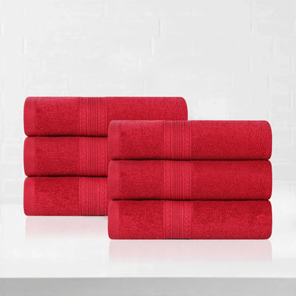 Eco-Friendly Ring Spun Cotton 6 Piece Hand Towel Set