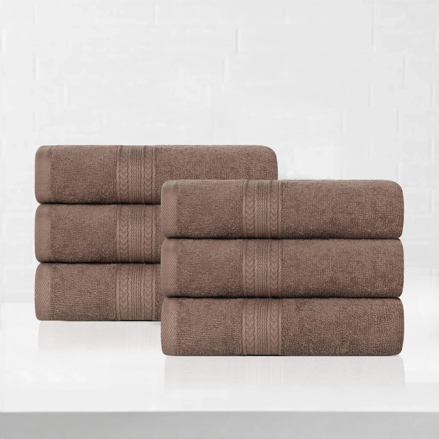 Eco-Friendly Ring Spun Cotton 6 Piece Hand Towel Set