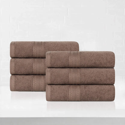 Eco-Friendly Ring Spun Cotton 6 Piece Hand Towel Set