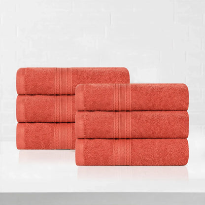 Eco-Friendly Ring Spun Cotton 6 Piece Hand Towel Set