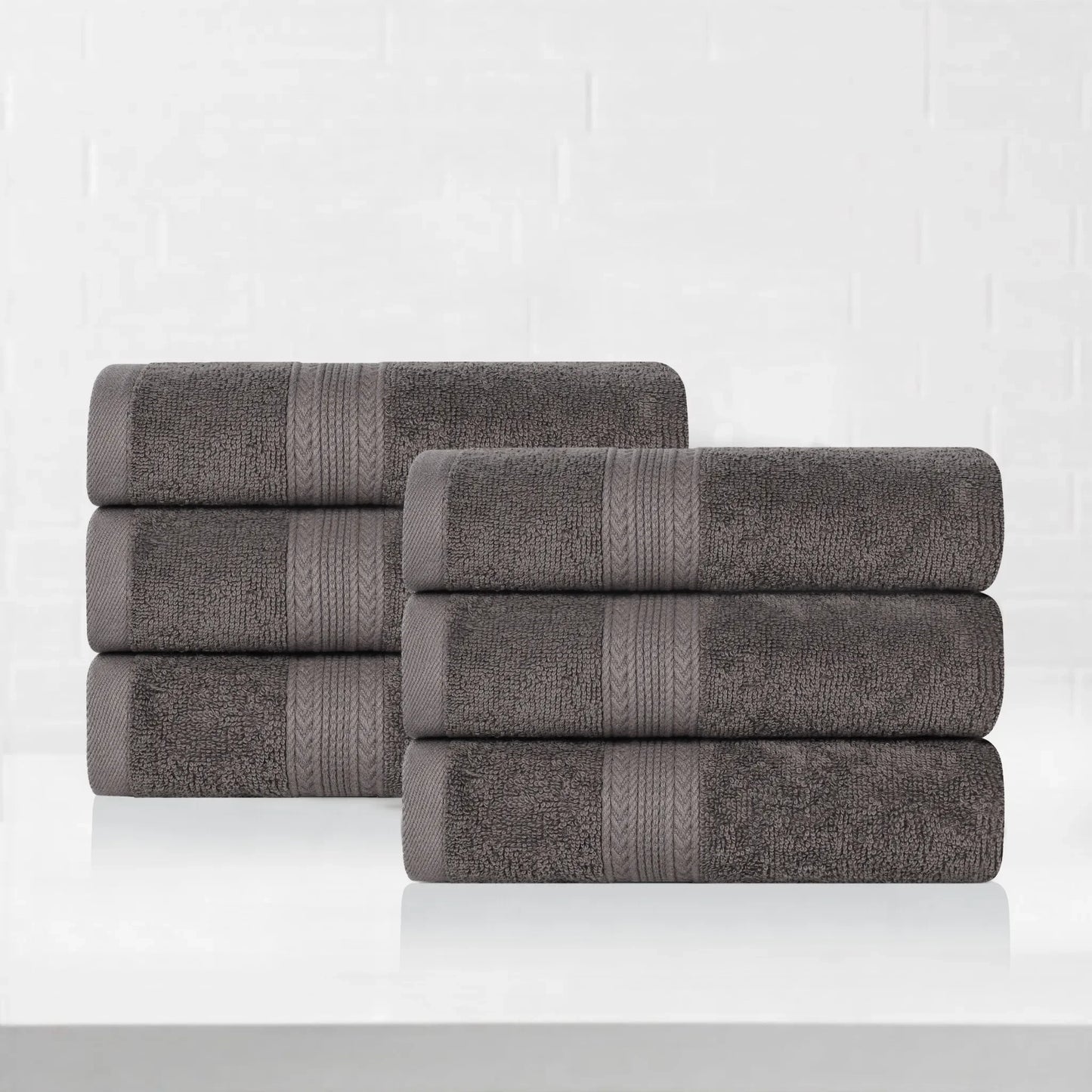 Eco-Friendly Ring Spun Cotton 6 Piece Hand Towel Set