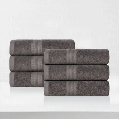 Eco-Friendly Ring Spun Cotton 6 Piece Hand Towel Set