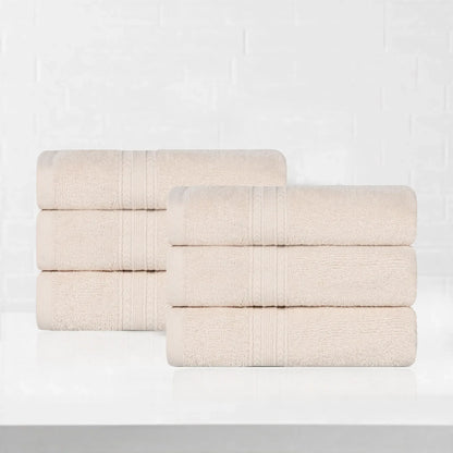 Eco-Friendly Ring Spun Cotton 6 Piece Hand Towel Set