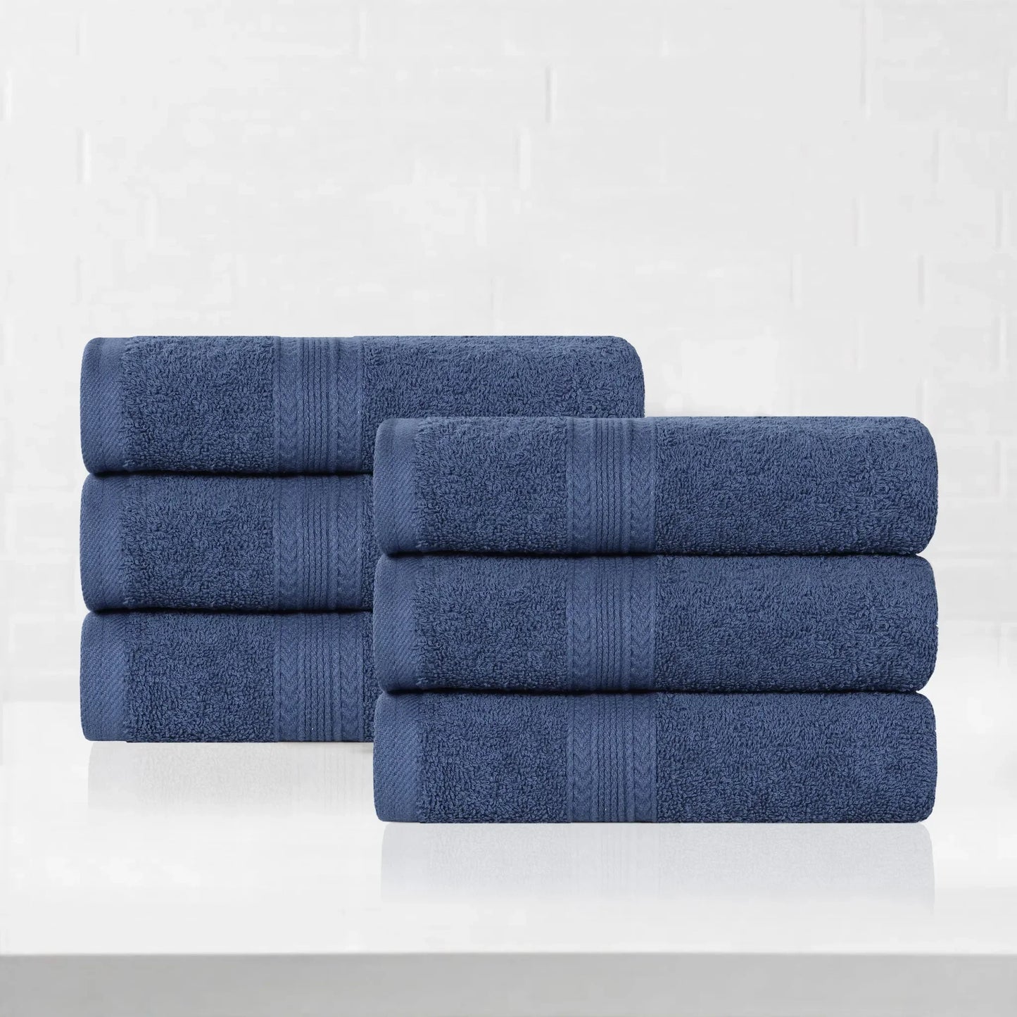 Eco-Friendly Ring Spun Cotton 6 Piece Hand Towel Set