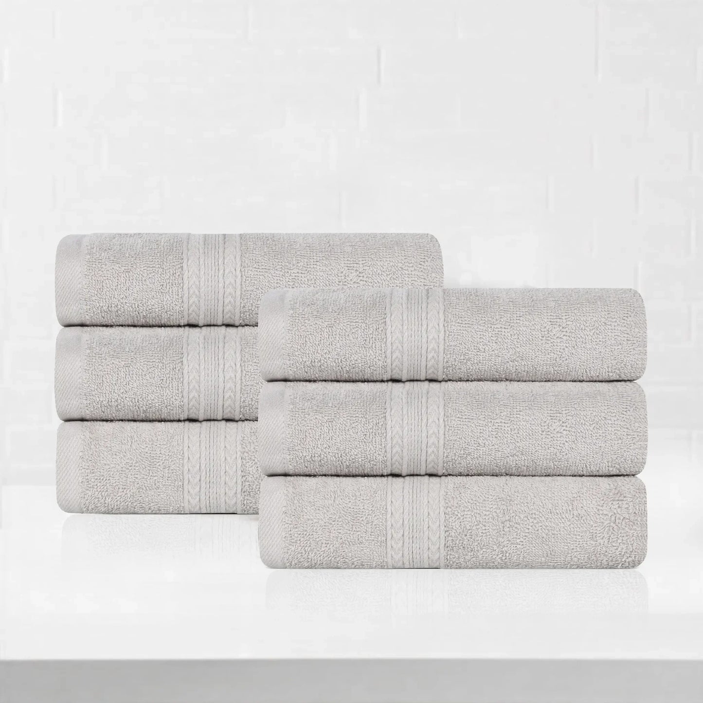 Eco-Friendly Ring Spun Cotton 6 Piece Hand Towel Set