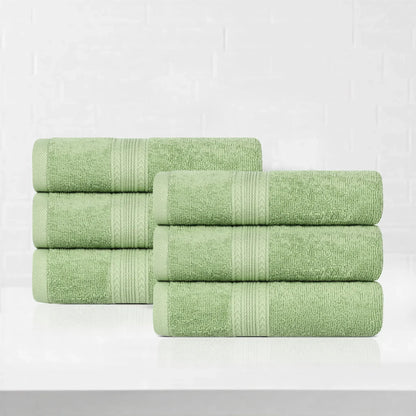 Eco-Friendly Ring Spun Cotton 6 Piece Hand Towel Set