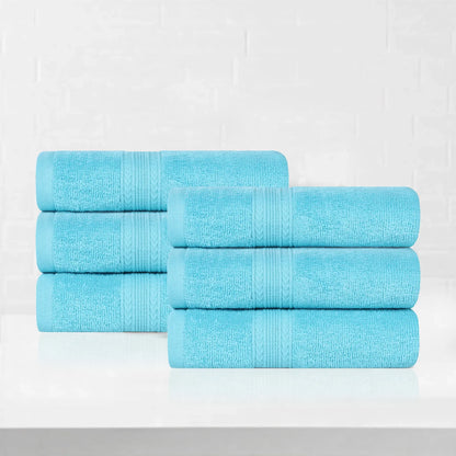 Eco-Friendly Ring Spun Cotton 6 Piece Hand Towel Set