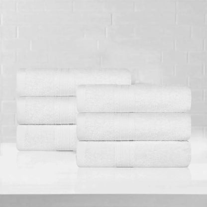 Eco-Friendly Ring Spun Cotton 6 Piece Hand Towel Set