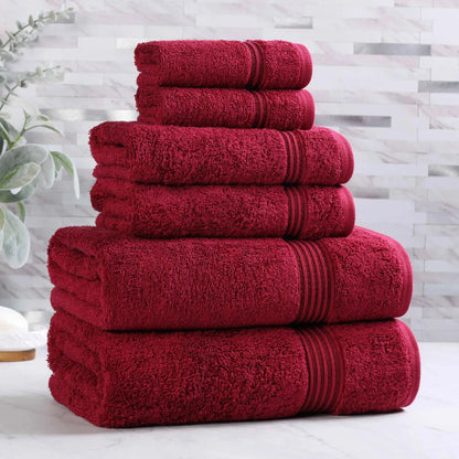 Heritage Egyptian Cotton Plush Absorbent Luxury 6 Piece Towel Set