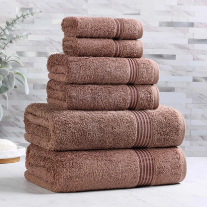 Heritage Egyptian Cotton Plush Absorbent Luxury 6 Piece Towel Set