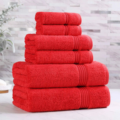 Heritage Egyptian Cotton Plush Absorbent Luxury 6 Piece Towel Set