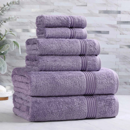 Heritage Egyptian Cotton Plush Absorbent Luxury 6 Piece Towel Set