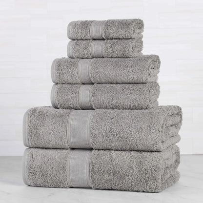 Organic Cotton Solid Plush Assorted 6 Piece Towel Set