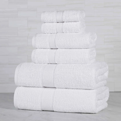 Organic Cotton Solid Plush Assorted 6 Piece Towel Set