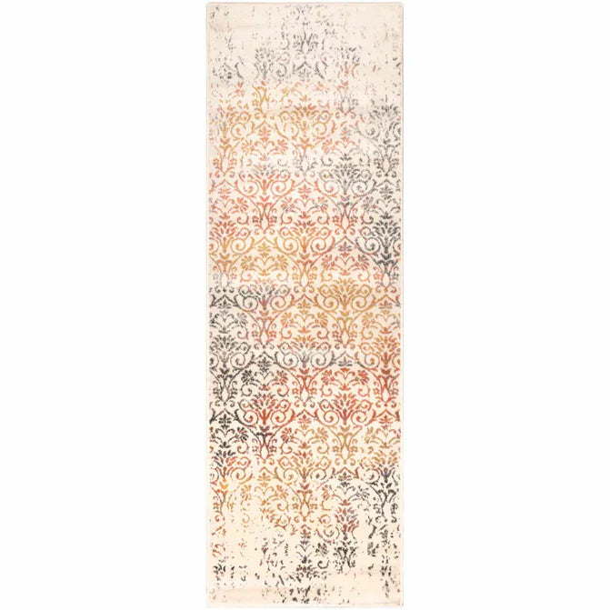 Ulani Distressed Modern Damask Indoor Area Rug