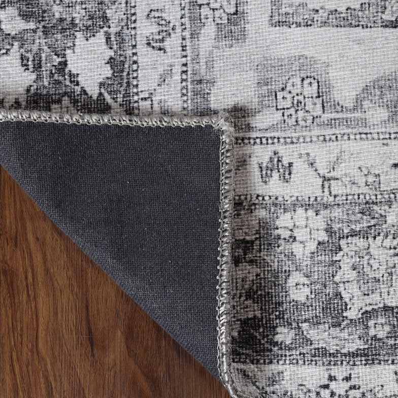 Riggs Bohemian Oriental Medallion Indoor Area Rugs Or Runner Rug - Charcoal