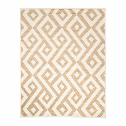 Saxton Geometric Contemporary Area Rug - Ivory