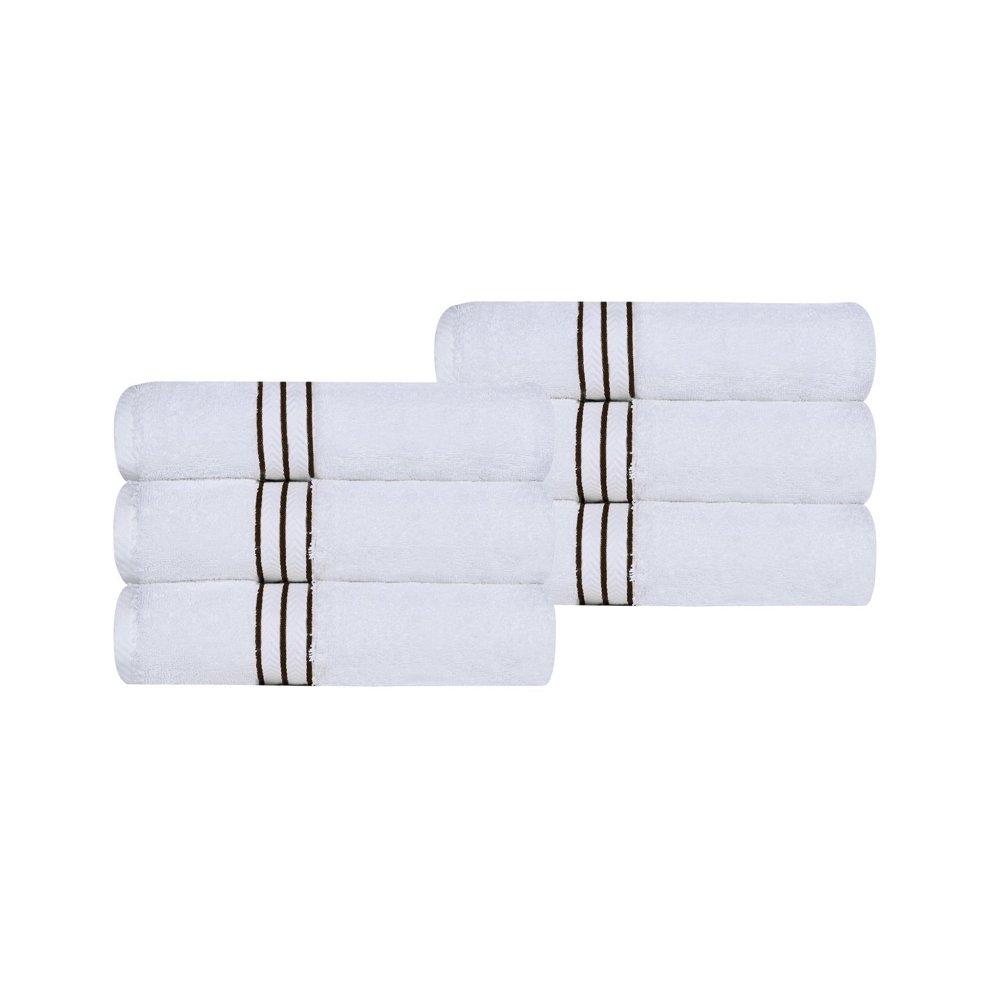 Ultra-Plush Turkish Cotton Hotel Collection Super Absorbent Solid Luxury Bathroom Set - Chocolate
