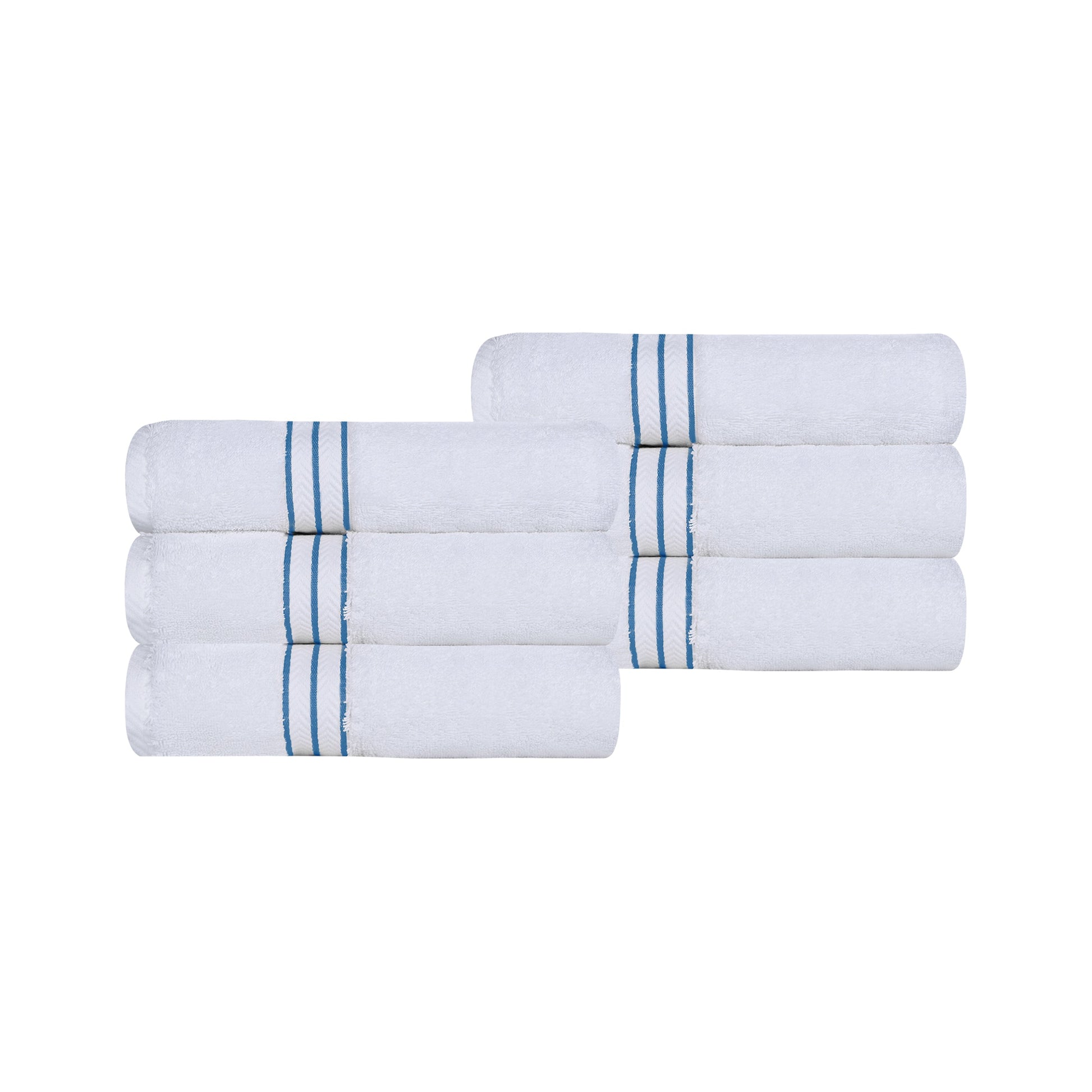 Ultra-Plush Turkish Cotton Hotel Collection Super Absorbent Solid Luxury Bathroom Set - Light Blue