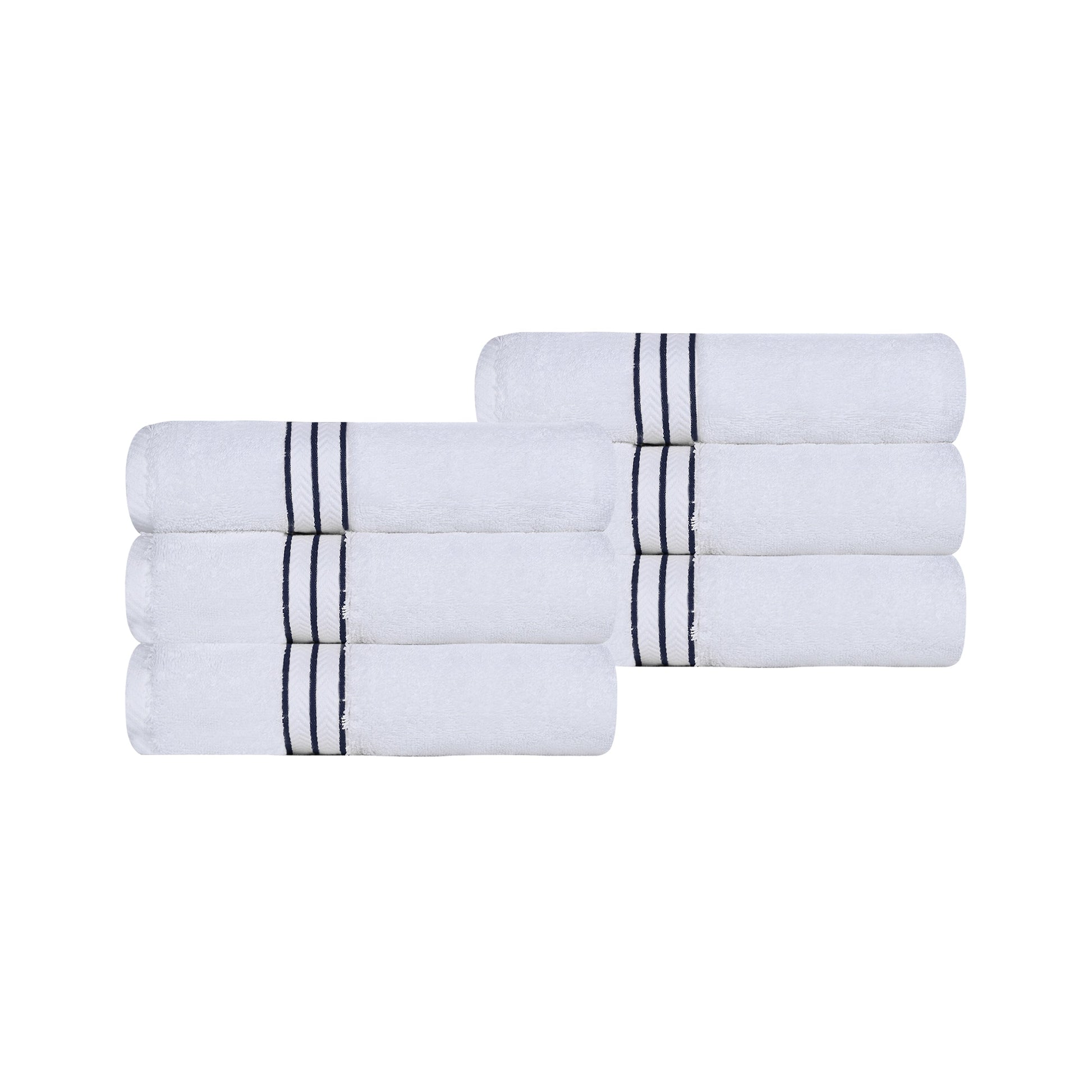 Ultra-Plush Turkish Cotton Hotel Collection Super Absorbent Solid Luxury Bathroom Set - Navy Blue