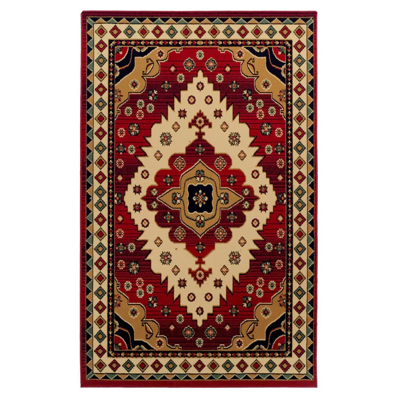 Aztec Southwestern Indoor Area Rug or Runner Rug - Red