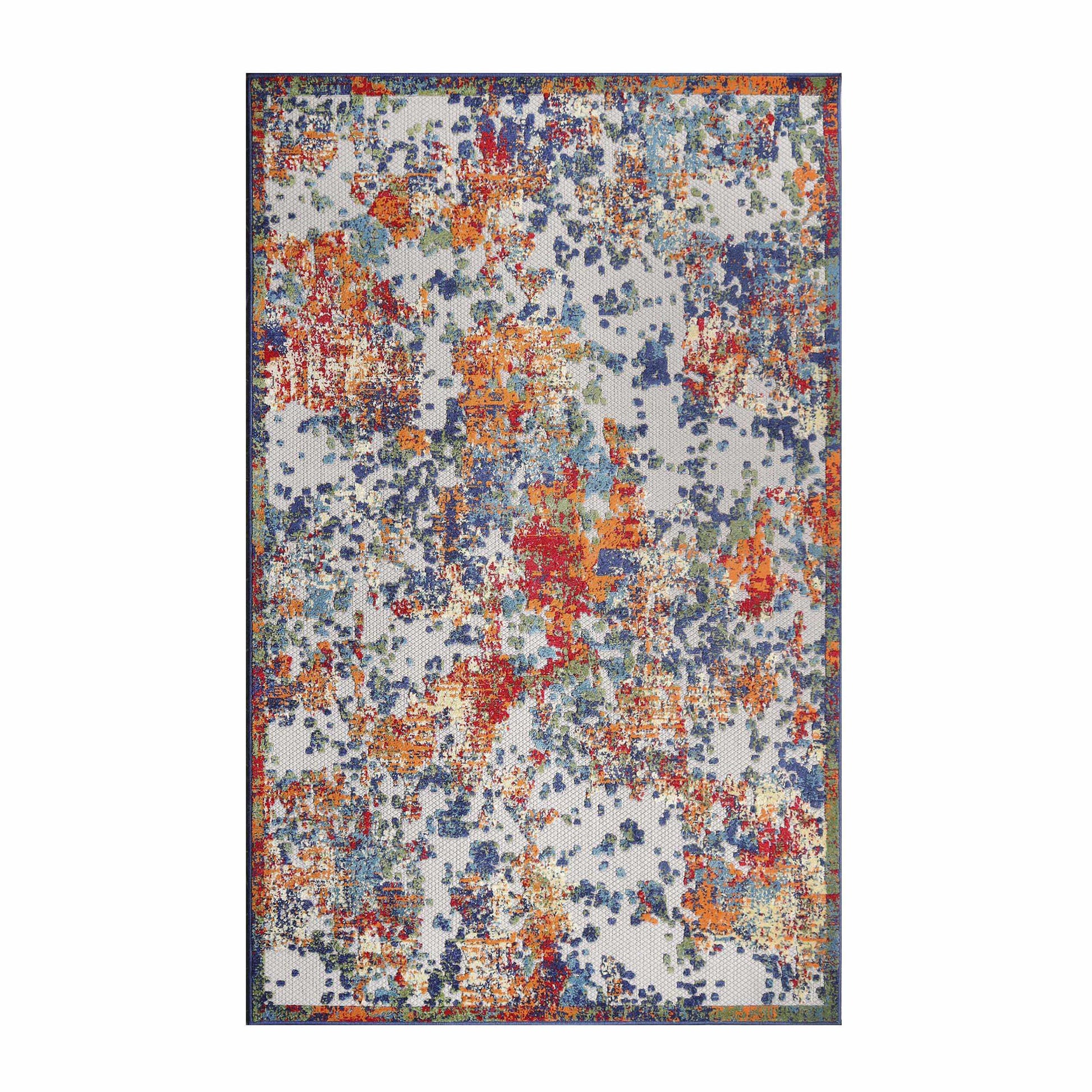 Superior Kalina Modern Abstract Splatter Indoor/Outdoor Area Rug or Runner Rug