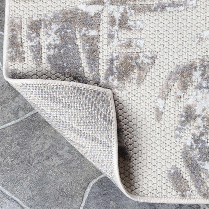  Superior Siesta Botanical Leaves Modern Indoor Outdoor Area Rug or Runner Rug -Slate
