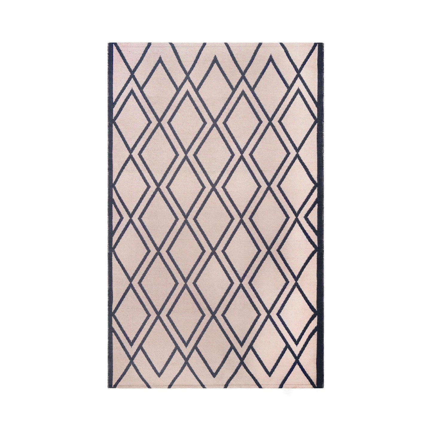  Superior Modern Diamond Lattice Indoor/ Outdoor Area Rug - Beige