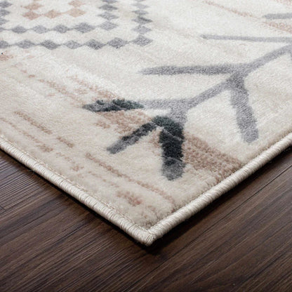 Gared Traditional Southwestern Tribal Area Rug - Bone
