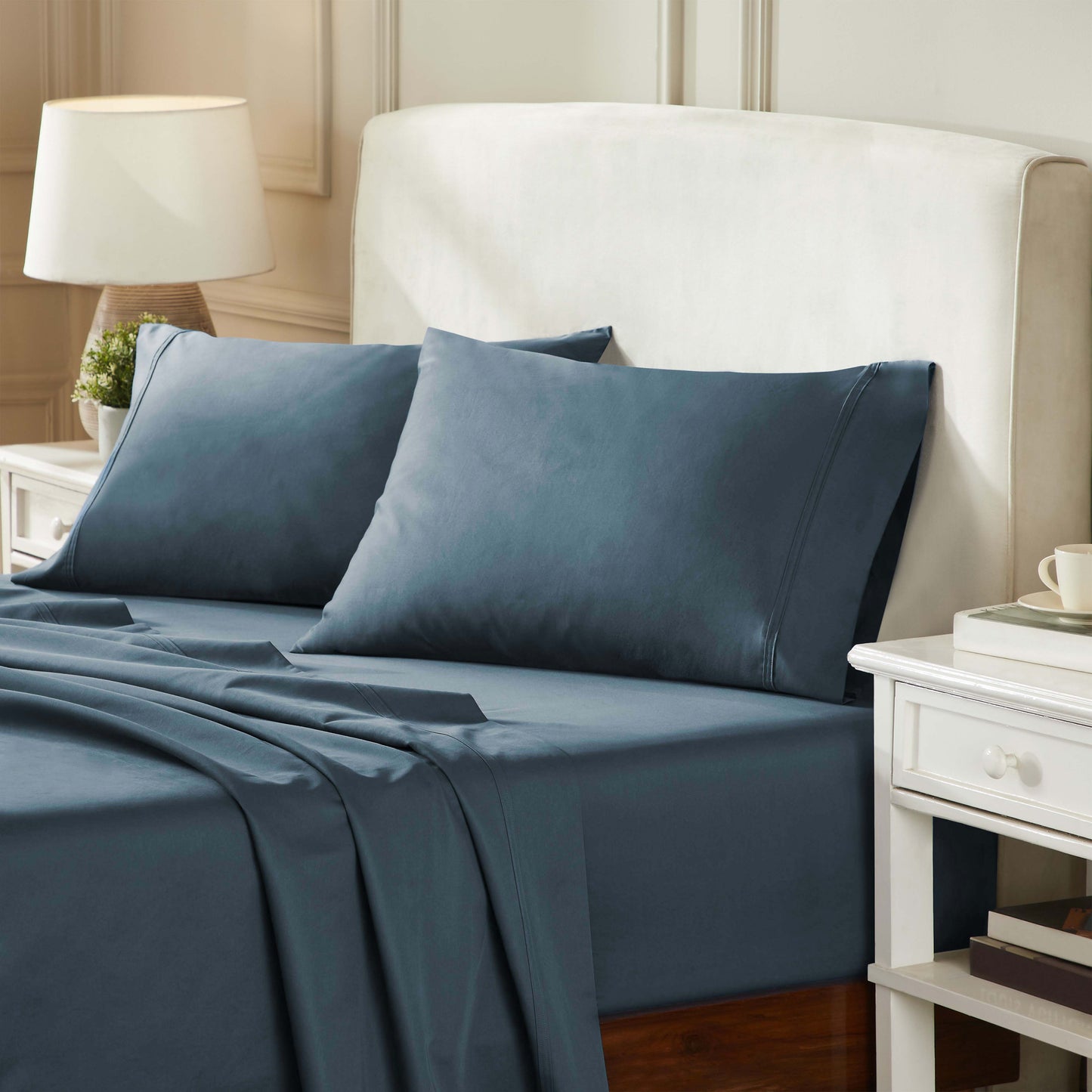 850 Thread Count Cotton Solid Luxury Pillowcases, Set of 2
