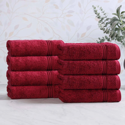 Heritage Egyptian Cotton Plush Luxury Hand Towel Set of 8
