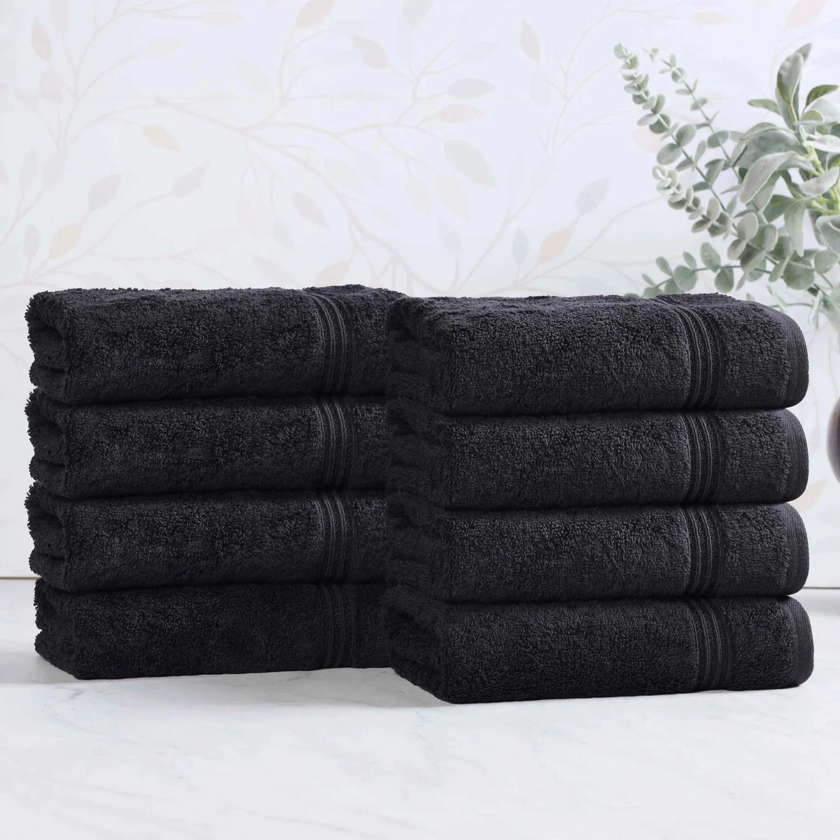 Heritage Egyptian Cotton Plush Luxury Hand Towel Set of 8