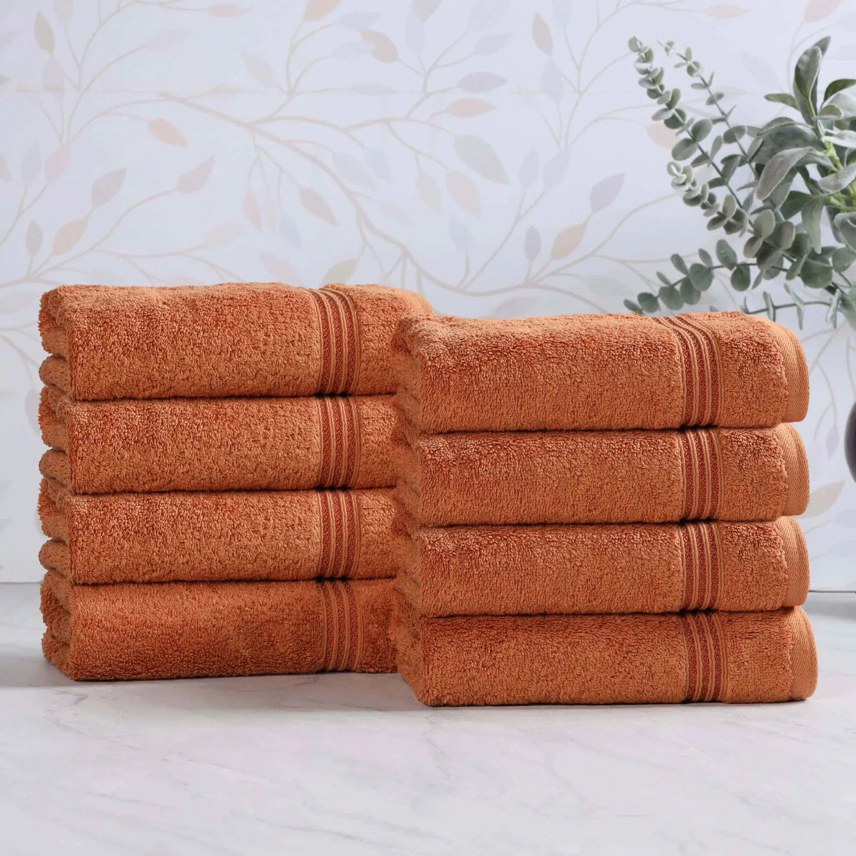 Heritage Egyptian Cotton Plush Luxury Hand Towel Set of 8