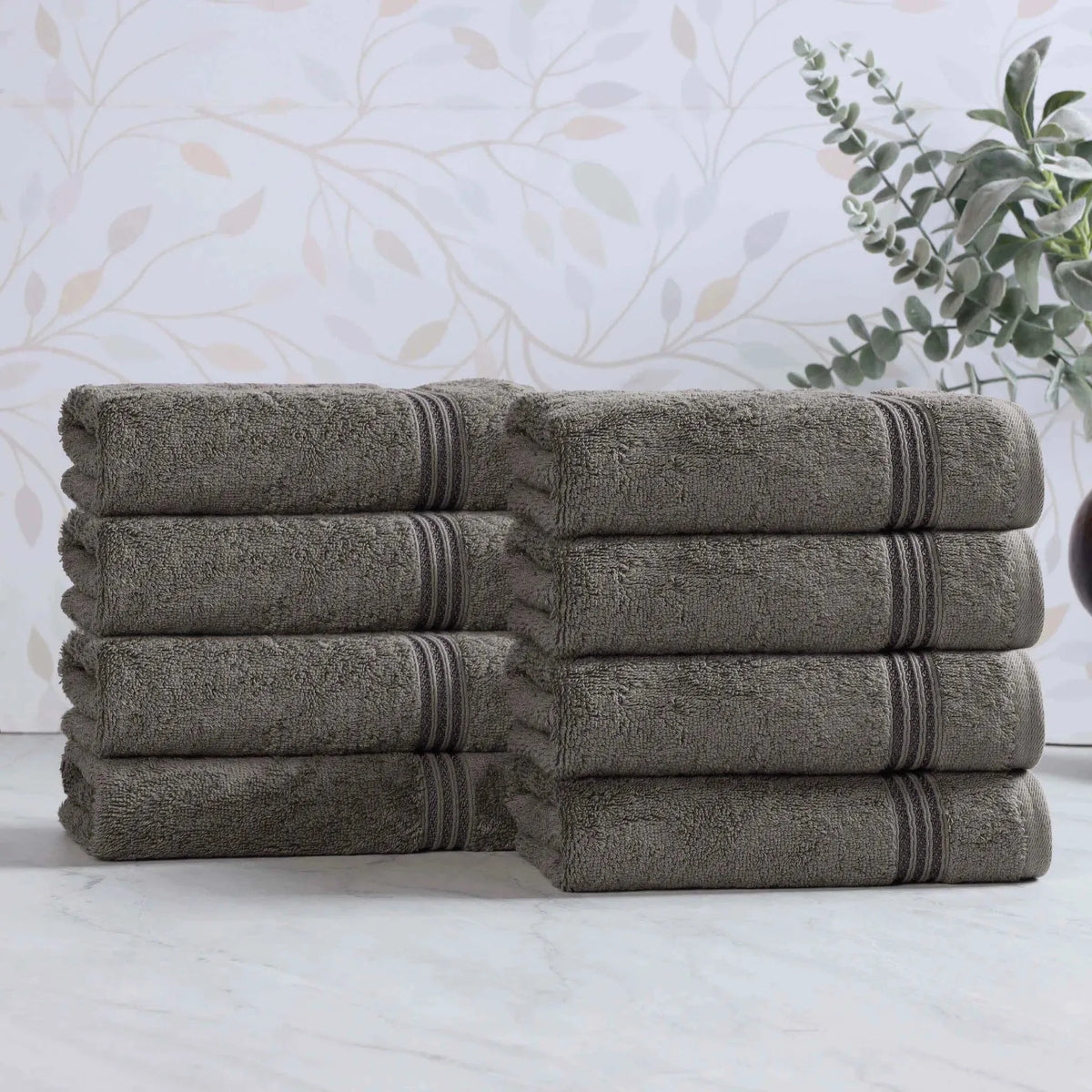 Heritage Egyptian Cotton Plush Luxury Hand Towel Set of 8