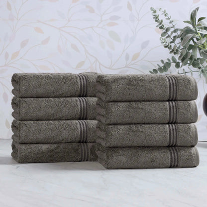 Heritage Egyptian Cotton Plush Luxury Hand Towel Set of 8